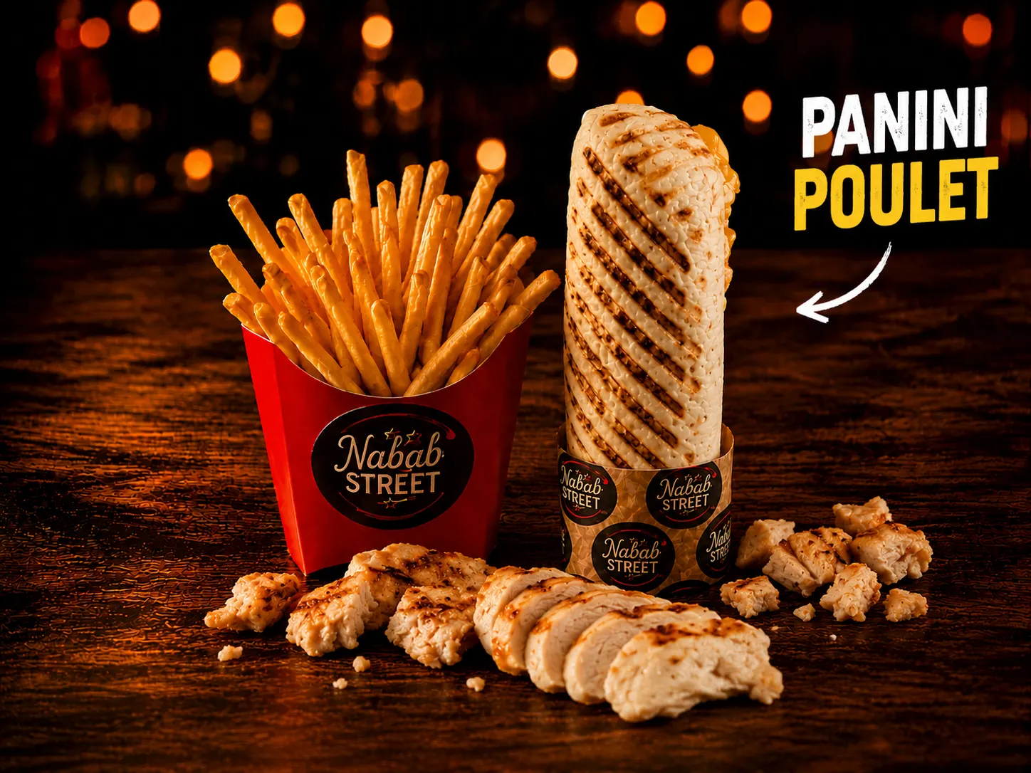 Panini Poulet + Frites